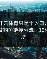 你以为开云体育只是个入口，其实它可能在做钓鱼链接分流：10秒快速避坑